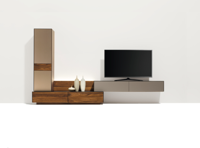 Cubus pure Wohnwand Nussbaum